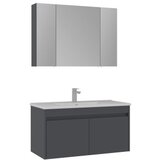 Hanah home Kupatilski ormarić sa umivaonikom i ogledalom (2 komada) Side 100 v3 636 | Eponuda.com