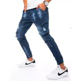 DStreet Spodnie męskie jeansowe typu bojówki niebieskie | shoptok.hr
