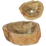  Umivaonik od fosilnog kamena 45 x 35 x 15 cm krem | shoptok.hr