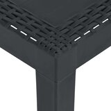  Sedežna garnitura 3-delna z blazinami plastična siva | Shoptok.si