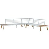 Beldano lounge garnitura madeira, bela, siva, les akacije | Shoptok.si