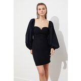 Trendyol Black Balloon Poplin Sleeve Dress | ePonuda.com