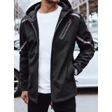 DStreet Softshellowa kurtka męska z kapturem czarna | Shoptok.si
