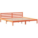vidaXL Knjižna postelja brez vzmetnice vošč. rjava 180x200cm trden les | Shoptok.si