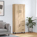 vidaXL Visoka komoda sonoma hrast 69,5x34x180 cm inženirski les | Shoptok.si
