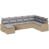 vidaXL Set Vrtnih Kauča Set od 5 Bež i svijetlosivi Ratan Velik | shoptok.hr