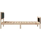  konstrukcija postelje z vzglavjem temno siva 100 x 200 cm blago, (5000084489) | Shoptok.si