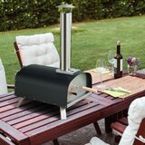  Prenosna zunanja peč za pico na drva, dvoriščni pekač za pico, srebrna + črna | Shoptok.si