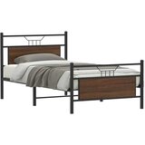 vidaXL Posteljni okvir brez vzmetnice hrast 100x200 cm inženirski les | Shoptok.si