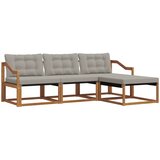  Set vanjskih sofa 4 kom. Prirodna i svjetlosiva Smeđa 245,5 x 162,5 x 73 cm | shoptok.hr