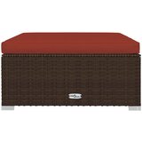  Vrtni tabure s jastukom smeđi 70 x 70 x 30 cm od poliratana | Eponuda.com