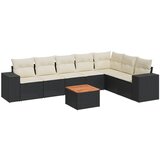 Maison Chic Seti vrtnega pohištva - Vrtna garnitura - Vrtni pohištvo set 8-delna z blazinami črn poli ratan, (21800920) | Shoptok.si