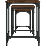 Komplet mizic 3-delni rjavi hrast inženirski les | Shoptok.si