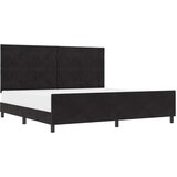 vidaXL Crni Baršunasti Krevet s Okvirom 200x200 cm | shoptok.hr