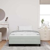 Box Postelja z vzmetnico z vzmetnico Svetlo siva 120 x 220 cm blago, (5000125834) | Shoptok.si