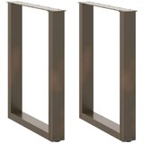 vidaXL Noge za blagovaonski stol U-oblik 2 kom Prirodni čelik 70 x (72-73) cm Čelik Cijene