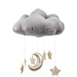 Dekorativni oblaček Gold Stars - Siv | Shoptok.si