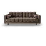 Cosmopolitan Design Rjava žametna raztegljiva sedežna garnitura s prostorom za shranjevanje 222 cm Bali – | Shoptok.si
