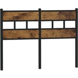 Maison Chic posteljno vzglavje - vzglavna omarica - nočna omarica dimljeni hrast 120 cm železo/inženirski les, (21707652) Cene