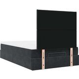  Otomanski okvir kreveta s madracima crni 120x190 cm baršunasti | shoptok.hr