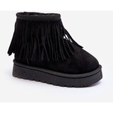 Boto Children's Fur-Lined Snow Boots with Decorative Fringes Black Nimia | ePonuda.com