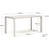 Kave Home Vrtni stol aluminijski 77x150 cm Culip – | shoptok.hr