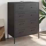  The Living Store Komoda črna 68x39x89 cm jeklo - Komoda, (21495650) Cene