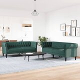 2-dijelni set sofa tamnozeleni od tkanine | Eponuda.com