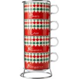 Bialetti Tricolore Cappuccino Šolje Set 4 kom sa Stalkom – 160ml Cene