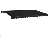 vidaXL Ročno zložljiva tenda 450x350 cm antracitna | Shoptok.si
