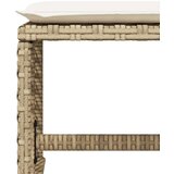  17-dijelni vrtni blagovaonski set od poliratana s jastucima bež | shoptok.hr