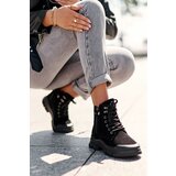 Boto Women's Faux Suede Lined Lace-Up Ankle Boots Black Jailina | Shoptok.si
