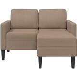  Dvosjed s ležaljkom L-oblikovani Cappuccino 125 cm umjetna koža | shoptok.hr