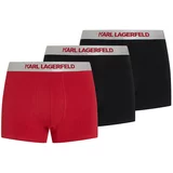 Karl Lagerfeld bokserice srebrno siva / crvena / crna