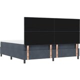  s opruga kutije Tamno siva 200 x 200 cm Baršun | shoptok.hr