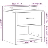 vidaXL Klupa za predsoblje SANDNES 45x40x50 cm od masivne borovine | shoptok.hr