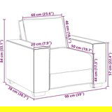 vidaXL Sofa fotelja krem 60 cm tkanina | shoptok.hr