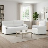  Set sofe 2 kom. Bijela Tkanina - Bijela 1-sjedalo (70 cm) 3-sjedalo (180 cm) | shoptok.hr