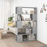 vidaXL Knjižna omara za razdelitev prostora betonsko siva 100x24x155cm Cene