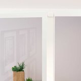 Sobna vrata bijela 102x201,5 cm kaljeno staklo i aluminij tanka | shoptok.hr