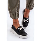 S. BARSKI Black Women's Leather Platform Moccasins S.Barski LR720 | shoptok.hr