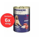 Premiere best meat adult, vlažna hrana za pse, govedina i pirinač, 6x400g Cene