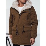 DStreet Kurtka zimowa męska parka z kapturem beżowa | shoptok.hr