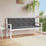  Jastuk za vrtnu klupu antracit 150x(50+50)x7 cm tkanina Oxford | shoptok.hr