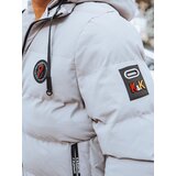 DStreet Men's Grey Quilted Winter Jacket