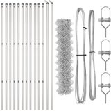 vidaXL Verižna ograja z 13 stebri 1.2x25 m Galvanizirano jeklo Cene