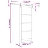  Klizna vrata ORKDAL Prirodna i crna 86 x 211 cm | Eponuda.com