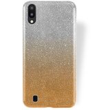  Silikonski ovitek z bleščicami bling za samsung galaxy A10 A105 zlat s srebrnimi bleščicami Cene