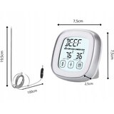  Osvetljen LCD touch kuhinjski termometer -20 do +300°C sonda srebrn | Shoptok.si