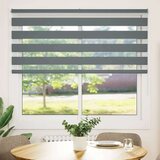 vidaXL zebra senčilo temno sivo 155x150 cm tkanina širina 150,9 cm | Shoptok.si